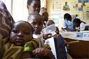 Waiting for a health worker in Kenya