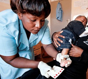 Testing infant for HIV in Malawi