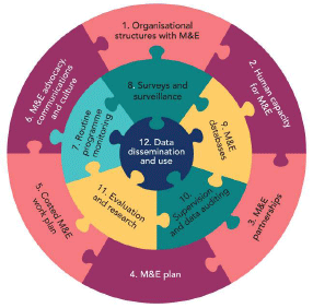 Organizing framework for a functional national HIV M&E system