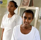 Health workers in Ethiopia